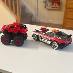 Red and Silver Toy Car Set